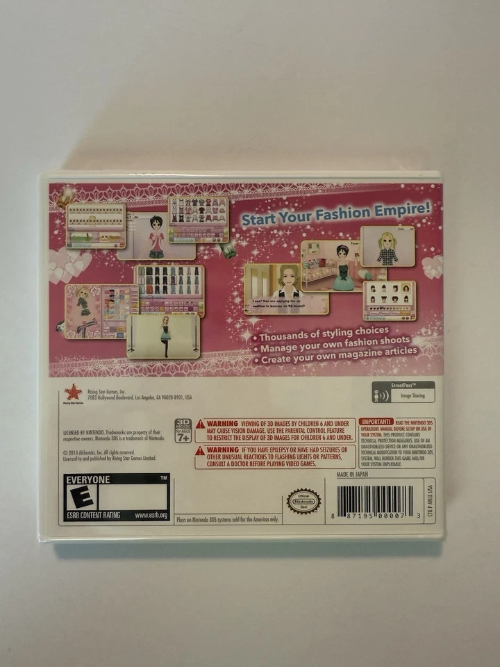 Girls' Fashion Shoot Nintendo 3DS New Sealed - Image 2 of 4