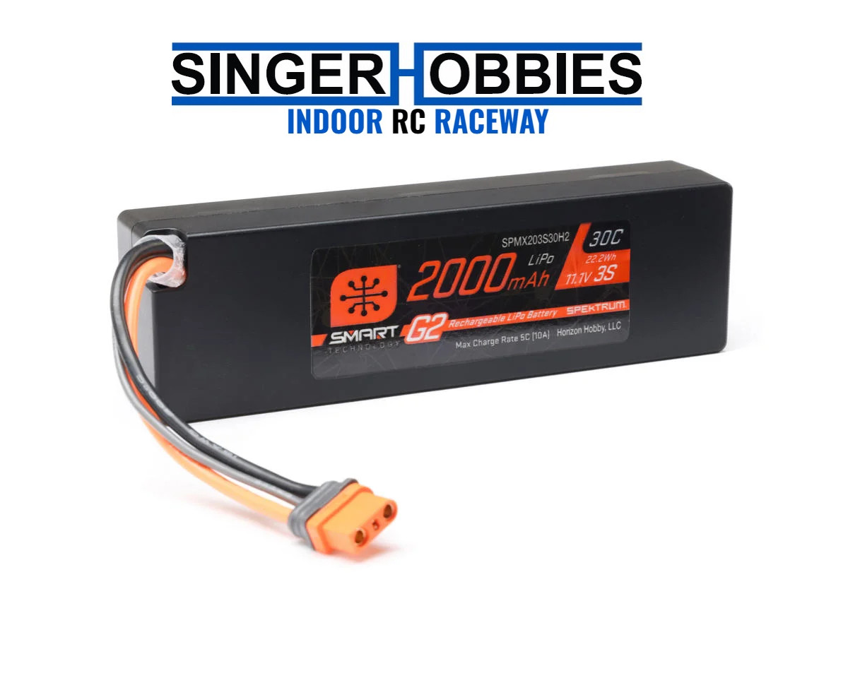 Spektrum SPMX203S30H2 11.1V 2000mAh 3S 30C Smart G2 LiPo Bat