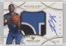 2012-13 Panini Immaculate Premium Signatures 12/75 Bernard James Patch Auto n8q