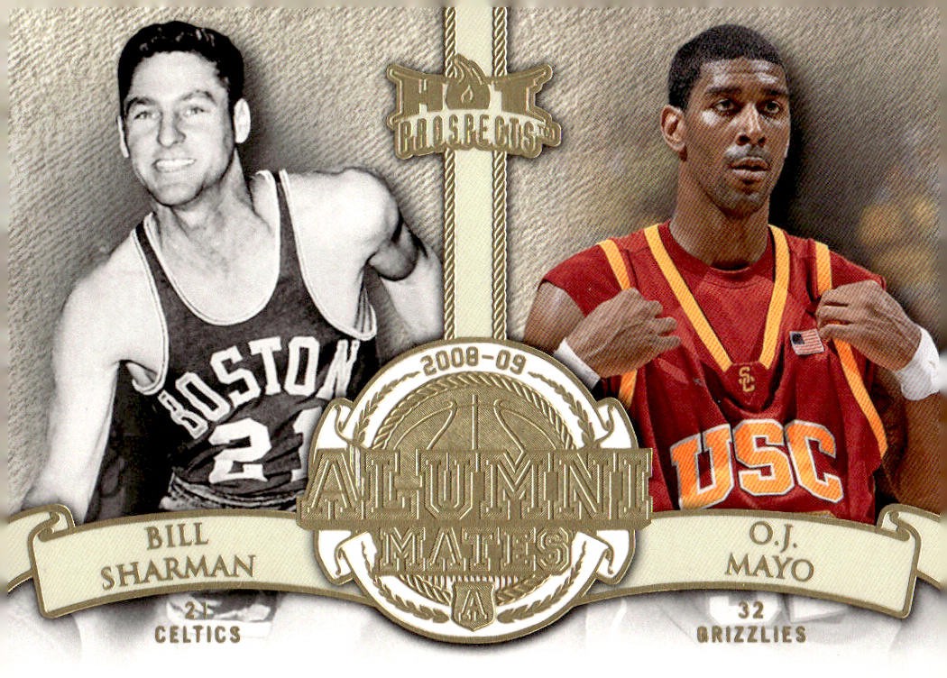 2008-09 Fleer Hot Prospects #AM-19 Bill Sharman / O.J. Mayo Alumni Mates