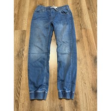 Levi's Jogger Boys Size M 10-12 Blue Denim Elastic Waist Drawstring Excellent