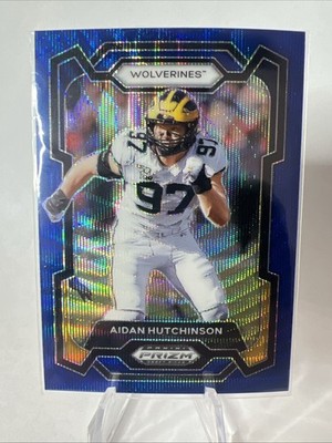 2024 Panini Prizm Draft Picks - Aidan Hutchinson #42 Blue Wave Prizm /249