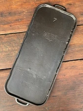 Wapak Cast Iron #7 Rectangle Griddle With Z Logo