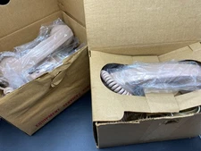 Vintage GTE Automatic Electric Beige Rotary Desk Telephones in Original Boxes