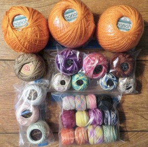 Vintage Crochet Tatting Thread Star CTB Anchor nanah  Mixed Colors Lot