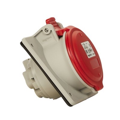 , CEE 32A Anbausteckdose, 4polig 3P+PE, 6h 400V/32A, Schutzart IP44, IK09 & N...