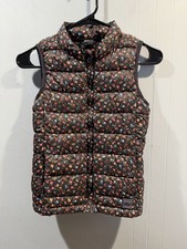 Gap Kids Floral Vest Size Medium Regular Black
