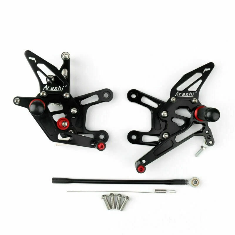 Black Racing Rearsets Footpegs Footrest For Kawasaki Ninja ZX10R ZX1000 11-15 #8 Foto 2 de 4