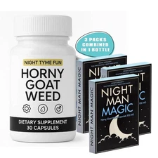 Night Tyme Fun  30 Capsules | Get Hard Fast Acting by Night Man Magic