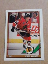 Steve Larmer Chicago Blackhawks 1991-92 O-Pee-Chee #75 NHL Hockey Card OPC Hawks