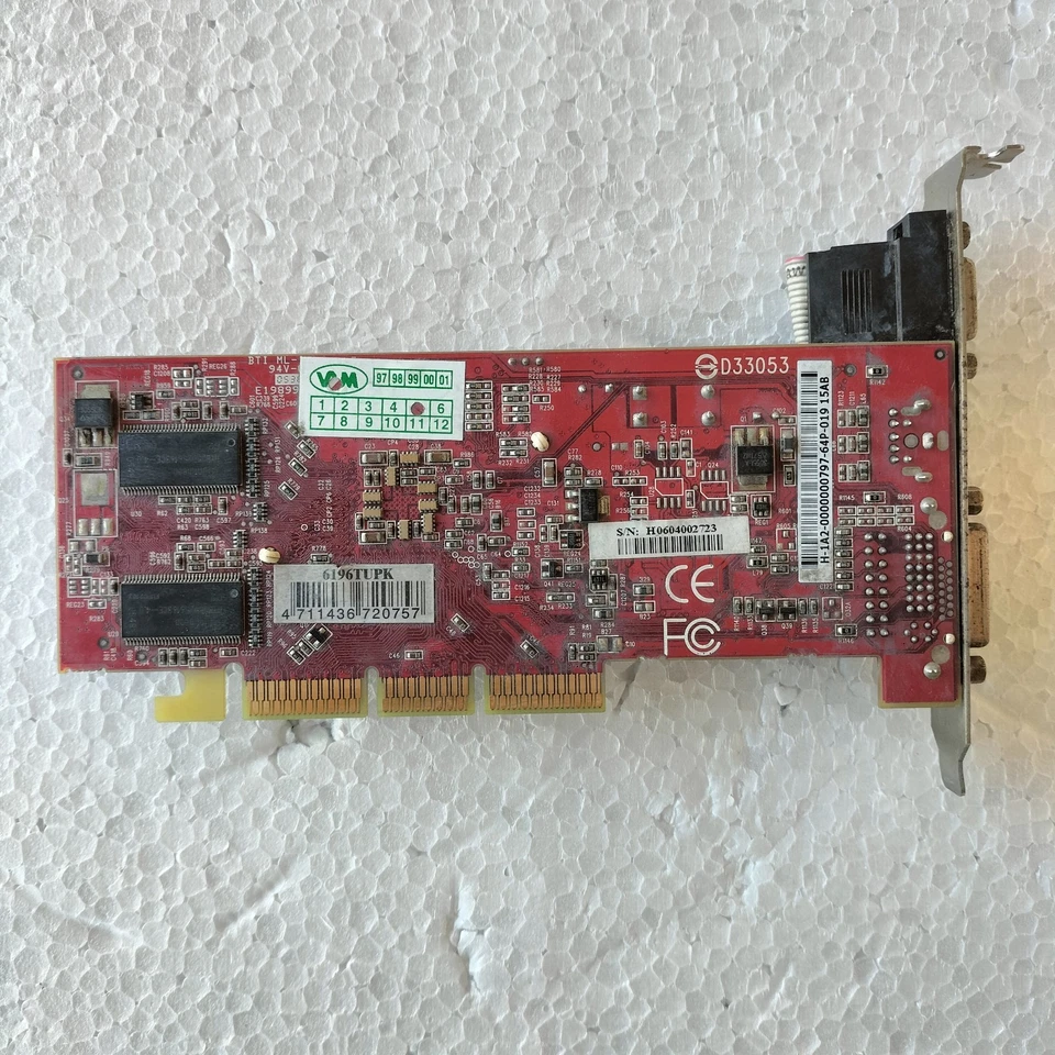 Scheda grafica video AGP 4/8X GDDR 128MB 64 BIT AMD ATI Radeon 9250 DVI TV-OUT - Immagine 4 di 4