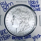 1881 S BU UNCIRCULATED MORGAN SILVER DOLLAR AUTHENTIC U.S.MINT FREESHIPPING 3912
