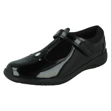 Image of Girls Clarks Gem And Stars T-Bar School Shoes *Relda Gem*