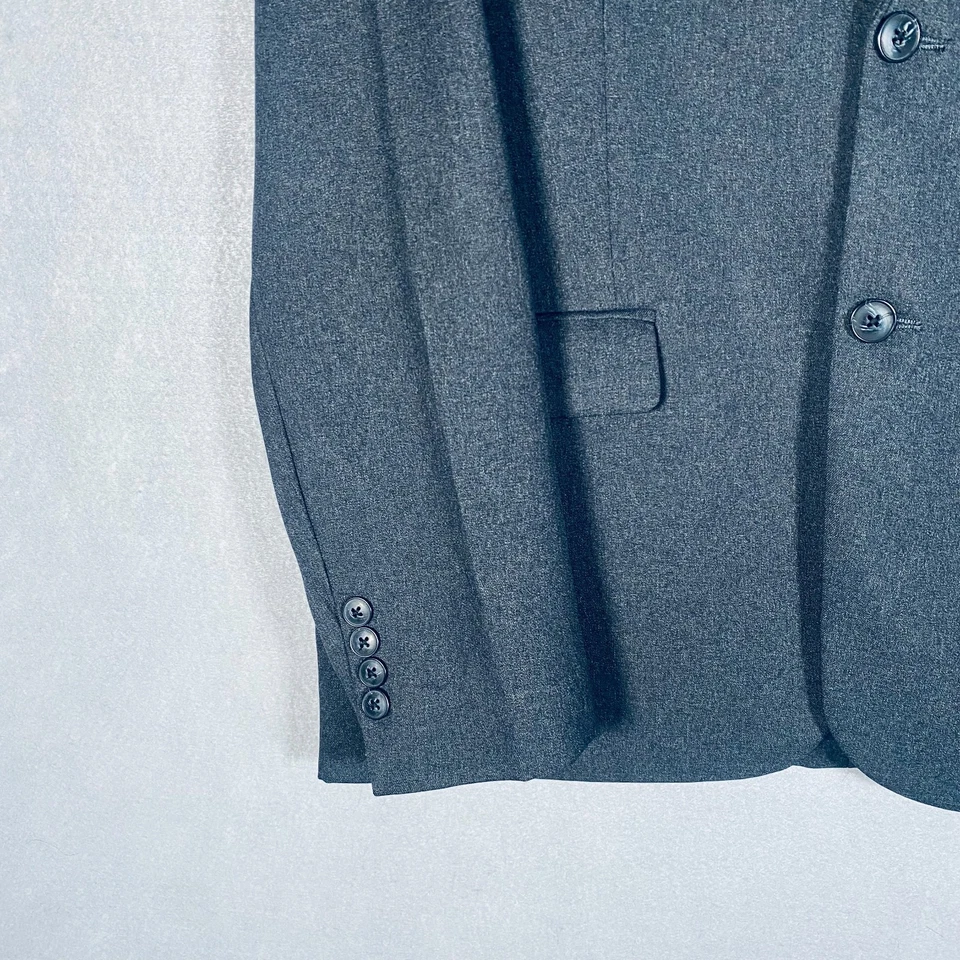 Bluffworks Gramercy Blazer Mens 44R Gray Stretch Sport Coat Jacket Classic Fit - Image 4 of 4