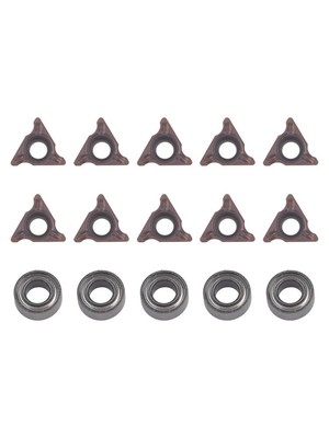 15 Stück Wendeschneidplatten mit Lagern für Mini pneumatische Anfasmaschine