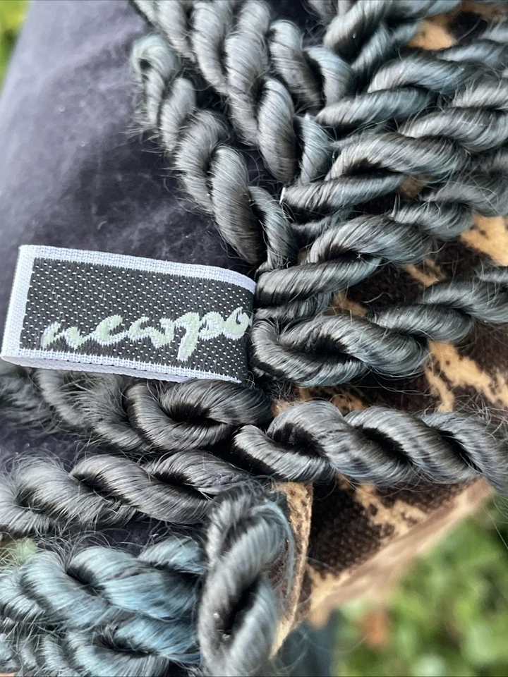 Newport Cheetah Print Velvet Pillow Black Tan Fringe Cording 15”x 11" Cushion - Image 2 of 4