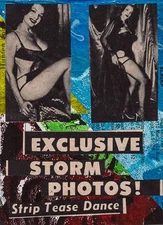 ACEO Mixed Media Collage Pin Up Gel Print Art Tempest Storm - Original Signed