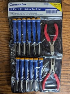 SEARS Compagnon 14pc Tournevis de précision & Jeu d'outils de pince 30463 COMPLETE