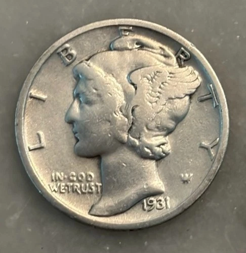 1931-S Mercury Dime - F - Fine - 90% Silver