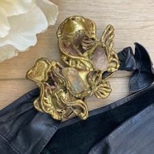 Carvalhu Rio Copa Brutalist Belt Buckle Wearable Art Brass Stone Original Belt
