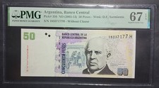 Argentina, ND(2003-13), 50 Pesos – PMG 67    Shipping  fee combined