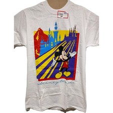 New Vtg 90s Disney Mickey Mouse Disneyland T-shirt Size Medium