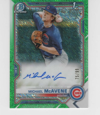 2021 Bowman Chrome Prospect Autographs Refractor Green Shimmer #CPA-MM  ID:67022