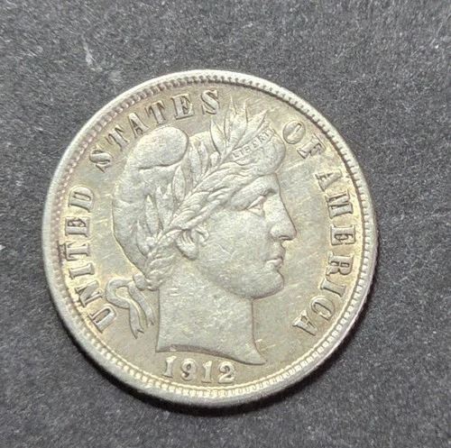 1912-D Barber Dime, AU