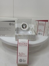 2018 Silver (925) Tailor Of Gloucester Coloured 50p In Acrylic Block. 8g. COA