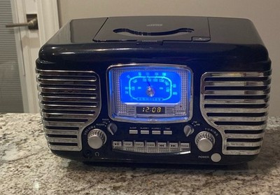 Crosley Retro CD Player AM/FM Radio Alarm Clock Stereo   Tested & Working