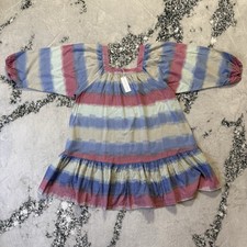 Outerknown Miro Dress Womens Size Small Multi Stripes Organic Cotton Mini