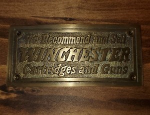 Winchester Solid Brass Wall Plaque
