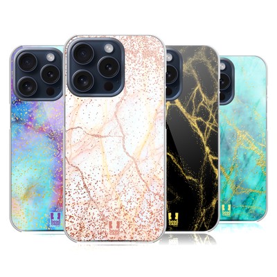 HEAD CASE DESIGNS GLITTERY MARBLE PRINTS HARD BACK CASE FOR APPLE iPHONE PHONES
