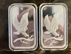 2 (1 Oz Each)  Silvertowne Mint .999 Silver Eagle Bars