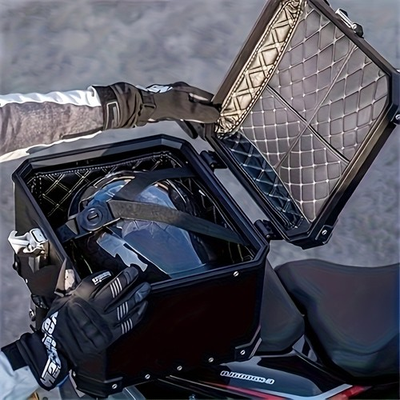 #ad 45L Motorcycle Top Case Made of Thick Aluminum Alloy a Sturdy Hard Luggage Box $66.49