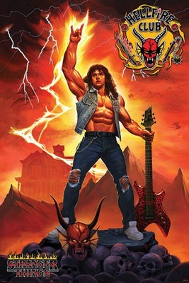 Stranger Things 4 - Hellfire Club Rock God Poster, Plakat, 61 × 91.5 cm