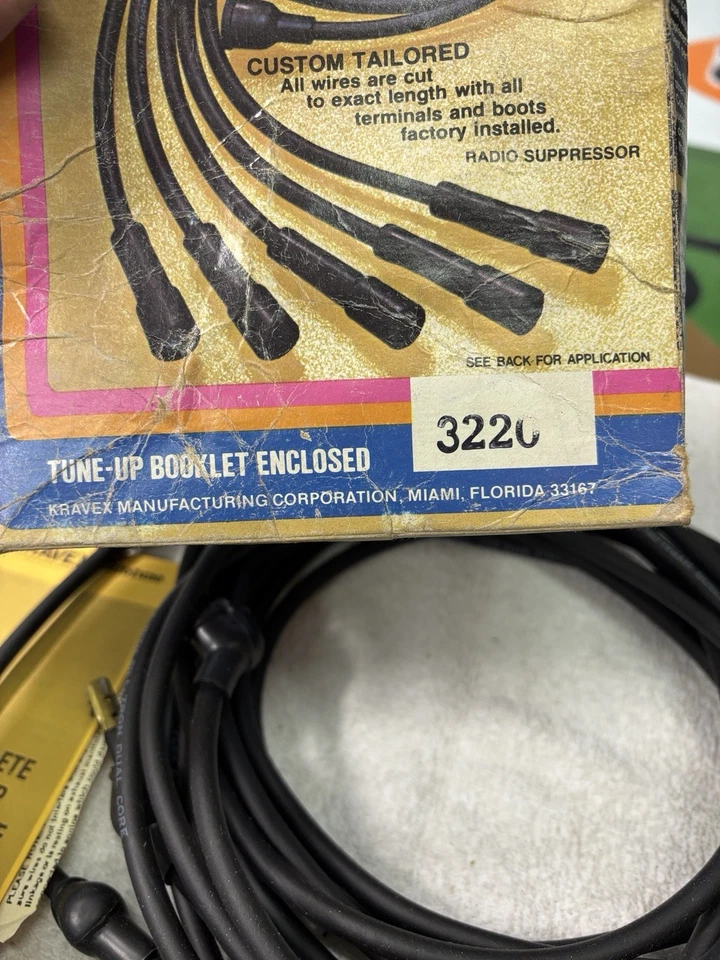 Juego de cables de encendido 3220 Kravex 7 mm bujía 65-72 Chrysler Newport New Yorker Foto 3 de 4