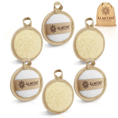 Natural Loofah Exfoliating Facial Scrubber, Made with Natural Egyptian Shower...