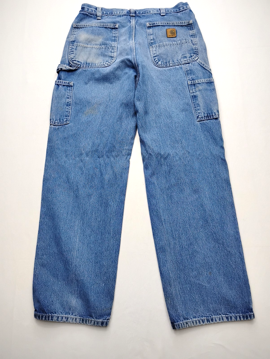 Carhartt B13 DST Loose Fit Denim Carpenter Jeans 34x32 Vintage