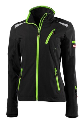 Fortis Damen-Softshelljacke twenty-four, schwarz/hellgrün, Größe S