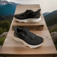Kuru Atom 2 Black Women's Sz 7 M Plantar Fasciitis Shoes Running Orthopedic 169