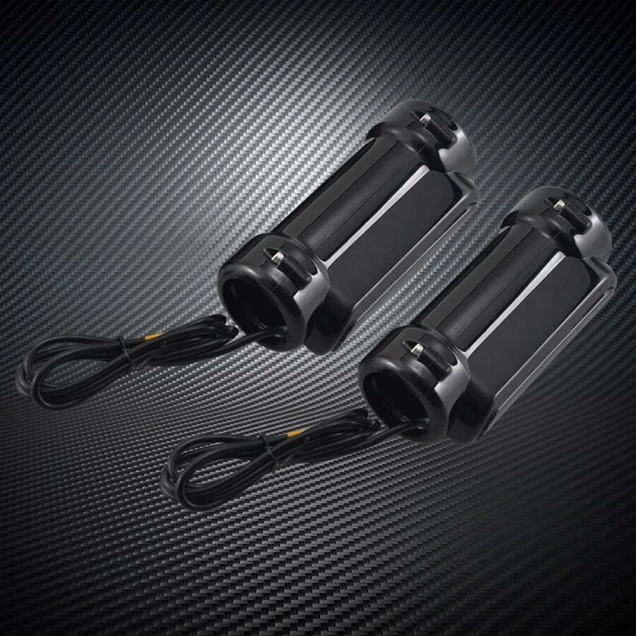 1.25" Motorcycle Turn Signal Highway Crash Bar Lights Black for Harley Victory — 第 4/4 张图片