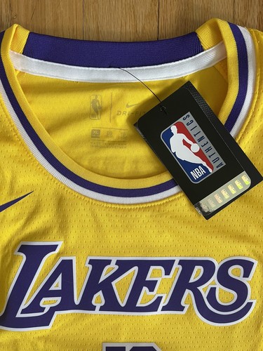 NWT Anthony Davis Lakers Nike Swingman Gold Jersey Size Youth XL 18-20 - Picture 2 of 9