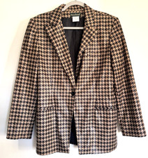 HARVE BENARD Vintage Houndstooth Blazer w/Sheen on Fabric - Women's Size 10
