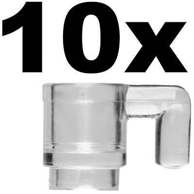 NEW LEGO - Figure Accessory - Kitchen - Cup Transparent Clear x 10 Mug