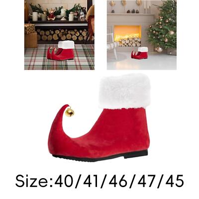 1 Paar Elfenschuhe Booties Weihnachten Film Motiv Elfenstiefel Elfe Hausschuhe Schuhe