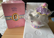 DISNEY'S Beauty And The Beast Mrs. Potts Ceramic Tea Pot Music Box Schmid CIB