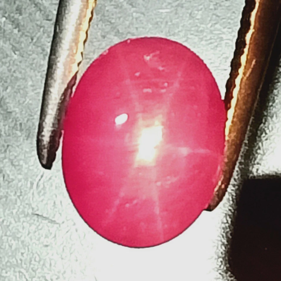No Heat Star Ruby,3.35 Cts,African Star Ruby,Star Ruby,3 Carat+,Star Ruby Oval - Image 4 of 4