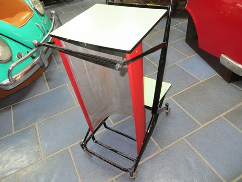 Carrello/Supporto in formica per - Bombola del GAS - anni '60 - Picture 5 of 10
