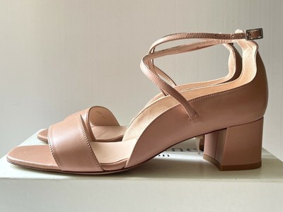 LK Bennett London DINA TRENCH 40 beige nappa leather sandals BNIB 5cm block  heel | eBay